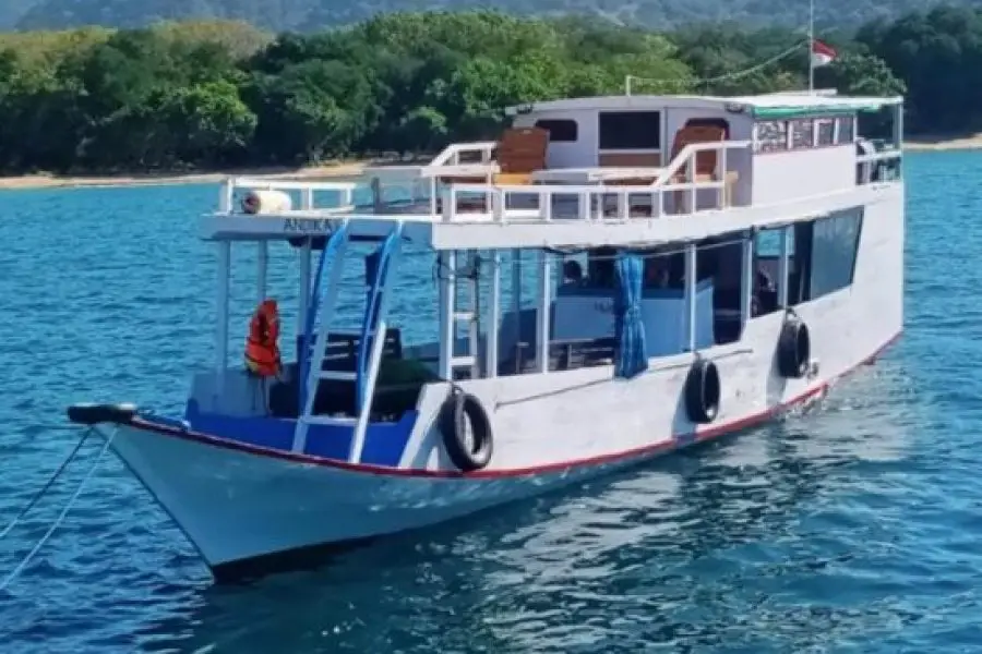 private day trip komodo with open deck boat